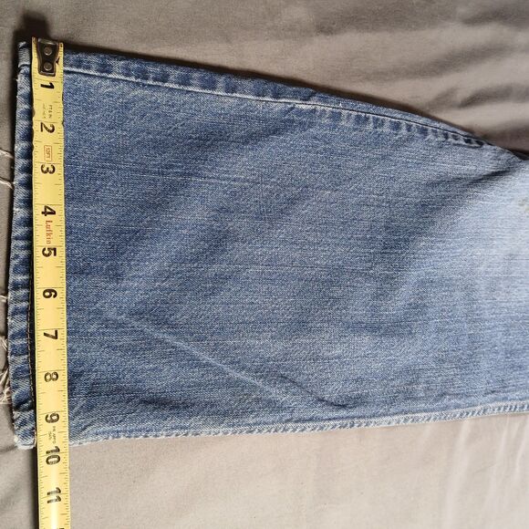 Polo Ralph Lauren Jeans Mens 36x32 Blue Distressed Preppy 90s Vtg Denim Woodrow - Picture 12 of 14